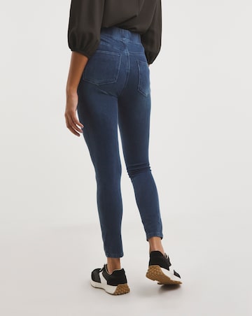 Mid Blue Stretch Jersey Denim Jeggings