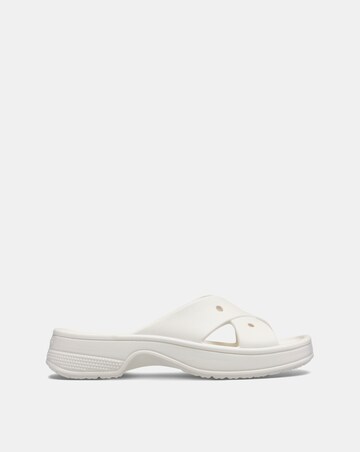 Crocs Chalk Classic Cross Over Slider Sandals