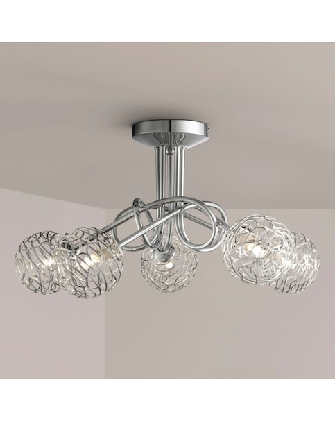 Twist Five Light Ceiling Fitting