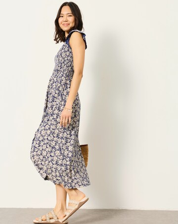 Fatface Demi Shells Jersey Midi Dress