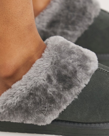 Albza Suede Closed Toe Slippers - Wide Fit (E)