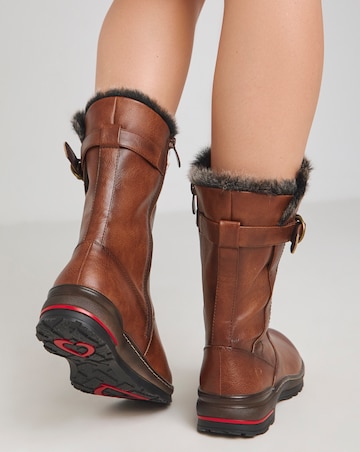 Heavenly Feet Bramble Warm Lined Buckle Boots Extra Wide EEE Fit