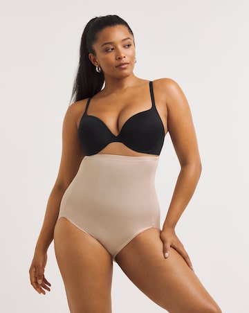 Naomi&Nicole Medium Control Tummy Shaping Hi Waist Briefs Nude