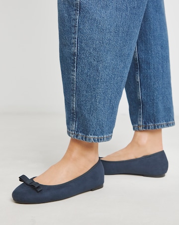 Simply Be Abundance Classic Bow Ballerina Shoes Standard D Fit