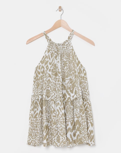 Crinkle Halter Top