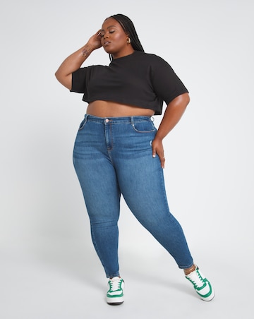 Chloe Mid Blue High Waist Distressed Skinny Jeans