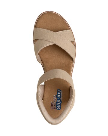Skechers Bobs Desert Kiss Golden Lily Natural Sandals - Standard Fit (D)