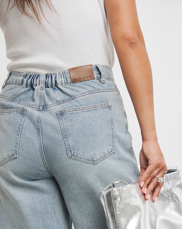 Light Wash Embellished Wide Leg Jeans