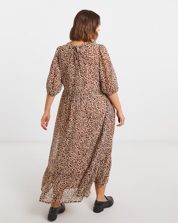 Simply Be Leopard Print Georgette Maxi Dress
