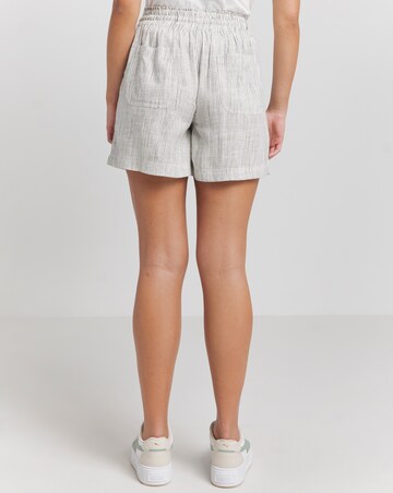 Stripe Tie Waist Linen Shorts