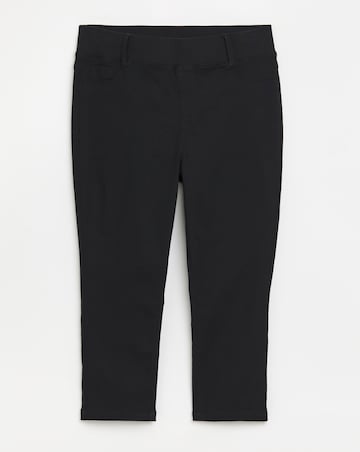 Simply Be Black Pull On Capri Jegging