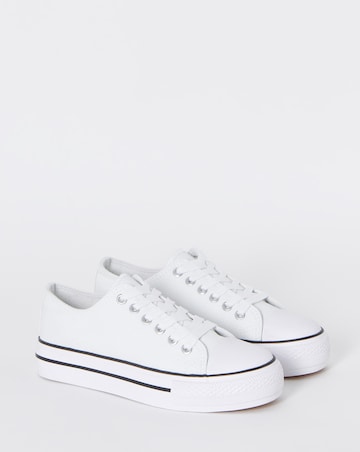 Angel Low Cut Canvas Trainers - Wide Fit (E)