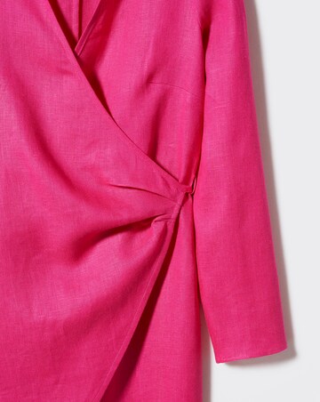 Mango Linen Wrap Dress