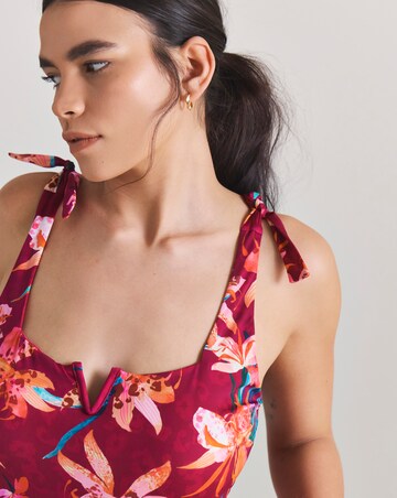 Magisculpt Adjustable Tie Strap V Detail Firm Control Swimsuit
