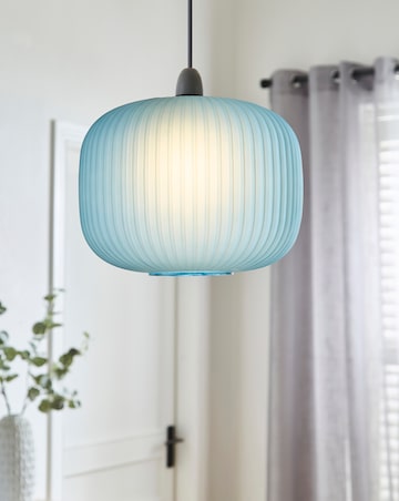 Nora Matt Blue Glass 20cm Pendant Shade