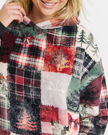 Joe Browns Christmas Patchwork Hooded Lounge Dress