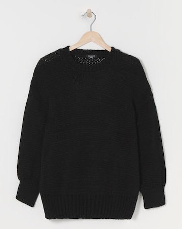 Fluffy Balloon Sleeve Jumper