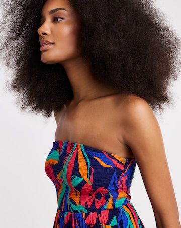 Crinkle Bandeau Beach Dress