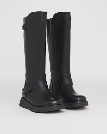 Heavenly Feet Rubymae Knee High Boots Curvy Calf Wide Fit