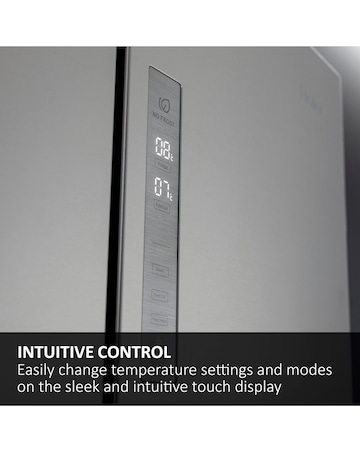 Haier Series 3 HDPW3618DNPK WiFi 185cm 60/40 Fridge Freezer Silver + Install