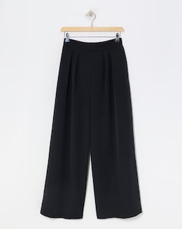 Flounce London Black Wide Leg Tailored Trousers