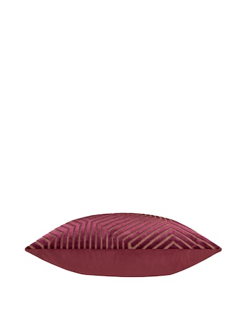 Paoletti Evoke Cut Velvet Large Cushion Cover - Burgundy