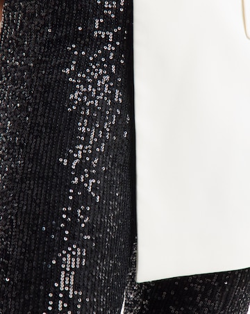 Black Stretch Sequin Pull On Skinny Trousers