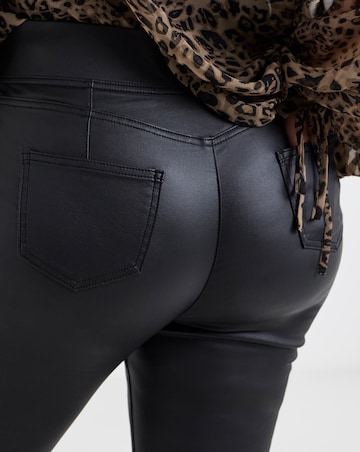 Black Coated Flare Jegging