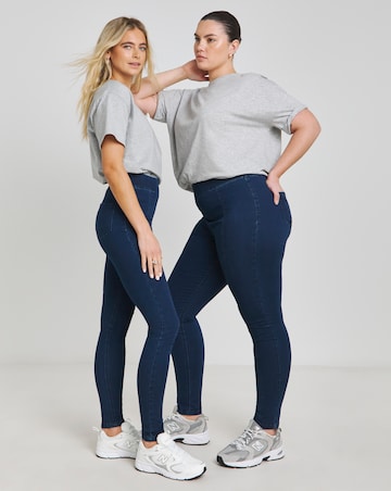 Indigo Stretch Seamed Skinny Jeggings
