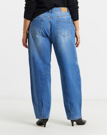 Simply Be Mid Wash Stretch Tapered Jeans