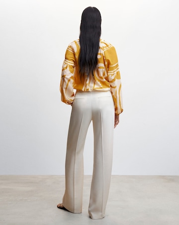 Mango Pufed Sleeve Printed Shirt