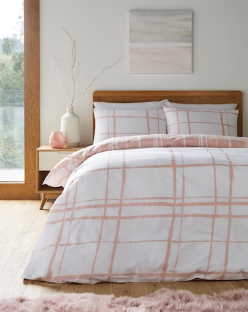 Wilson Check Duvet Cover Set - Blush