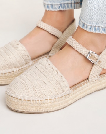 Coral Chunky Espadrille Sandals - Wide Fit (E)