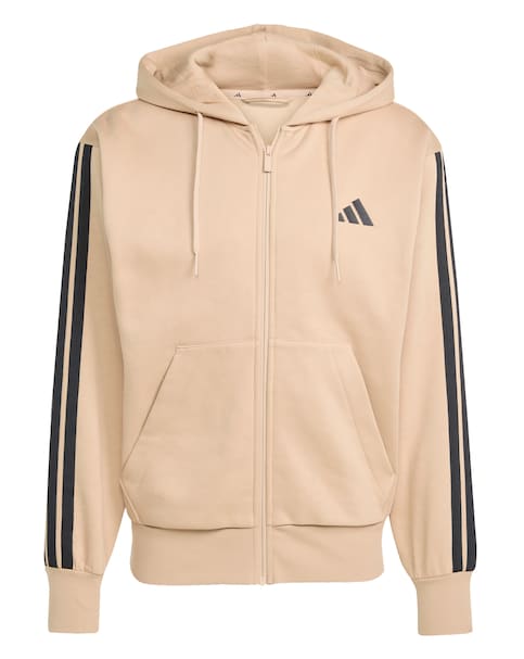 adidas 3 Stripes Full Zip Fleece Hoodie