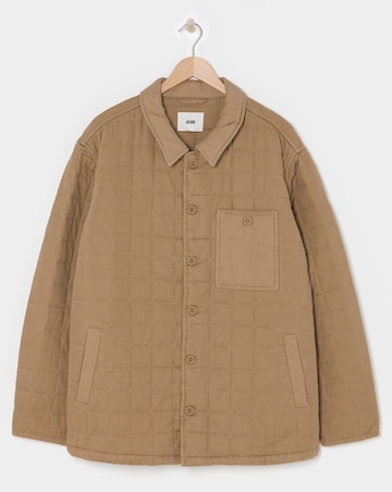Tan Cotton Quilted Shacket