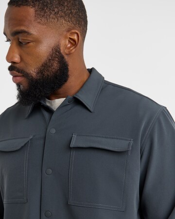 Jack & Jones Point Commute Travel Shirt - Grey