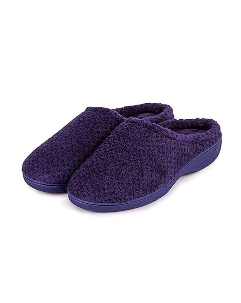 Totes Ladies Popcorn Terry Mule Slippers
