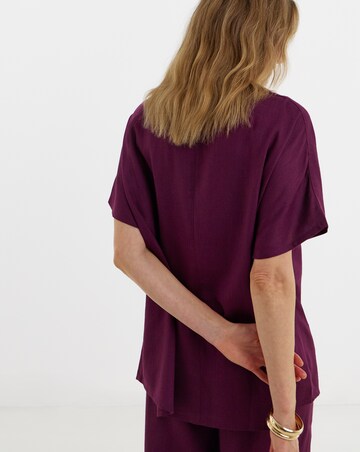 Linen Mix Metal Trim Tunic