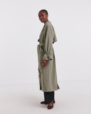 Simply Be Khaki Utility Maxi Trench