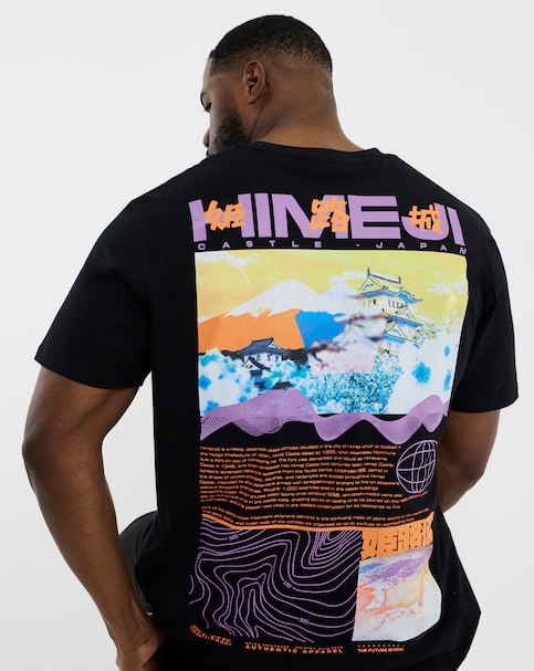 Jack & Jones Himeji Back Graphic T-Shirt - Black