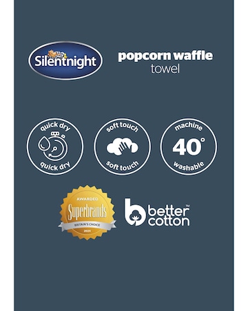 Silentnight Popcorn Pack of 2 Towels