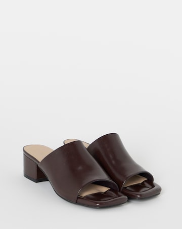 Echo Low Block Heel Mules - Wide Fit (E)