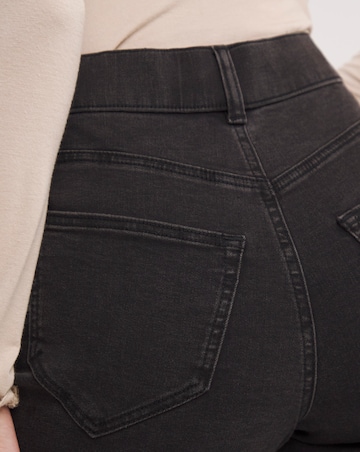 Simply Be 24/7 Washed Black Wide Leg Jeans