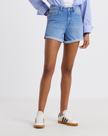 Light Blue 99/1 Loose Mom Shorts