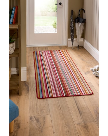 My Mat Candy Multi Stripe Washable Runner