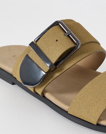Natasha Buckle Detail Sandals - Wide Fit (E)