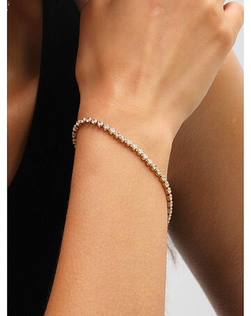 Jon Richard Waterproof Gold Plated Tennis Bracelet