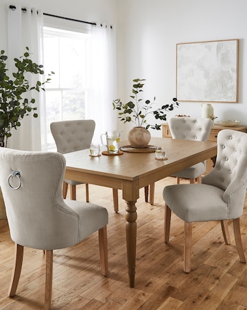 Margot Wooden Dining Table with 4 Mabel Chairs