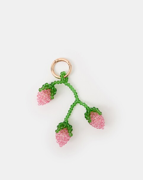 Accessorize Strawberry Beaded Bag Charm