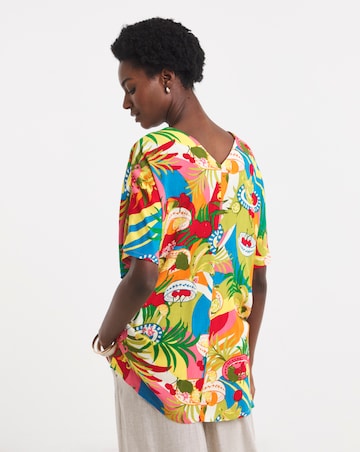 Printed Crinkle Tunic